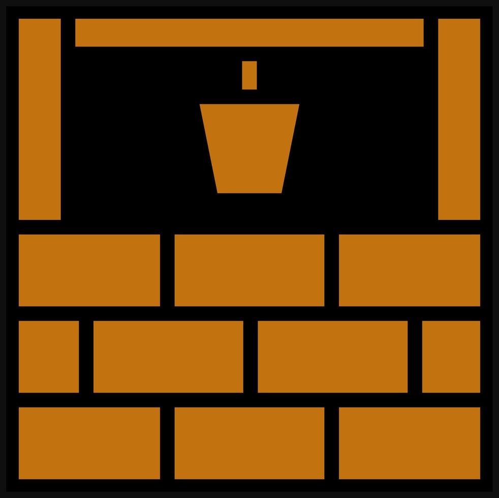 Water Well Vector Icon Design