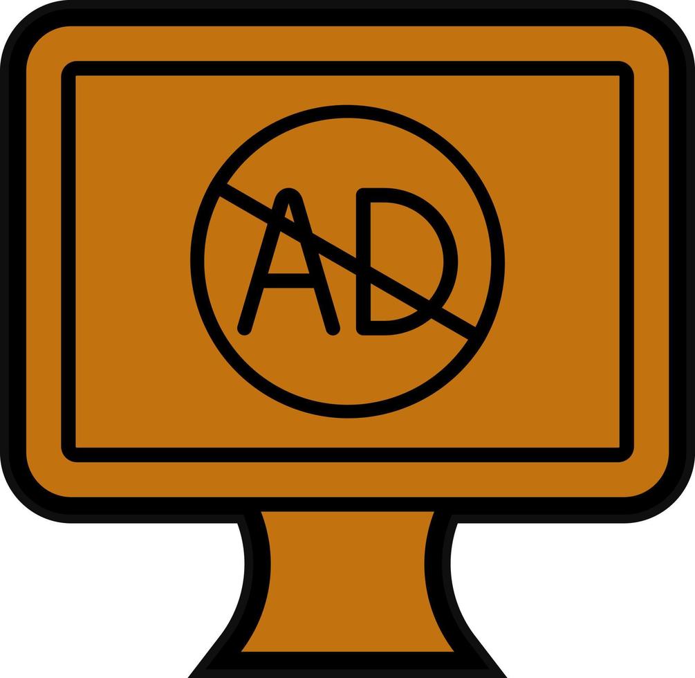 Ad Blocker Vector Icon Design