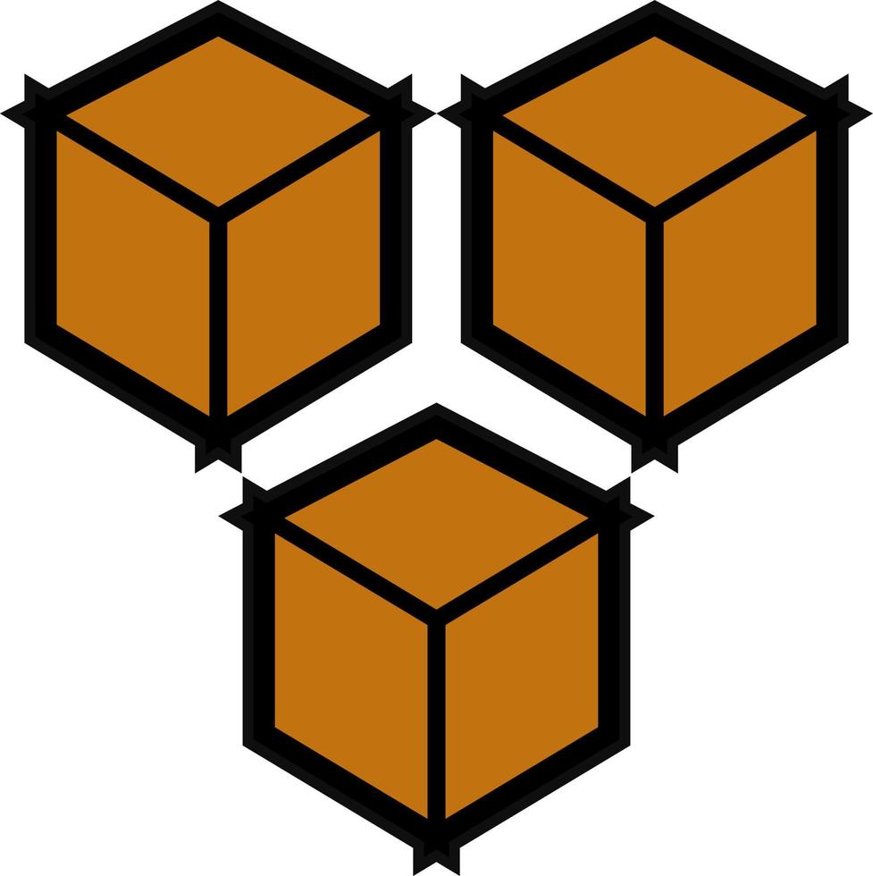 diseño de icono de vector de cubo