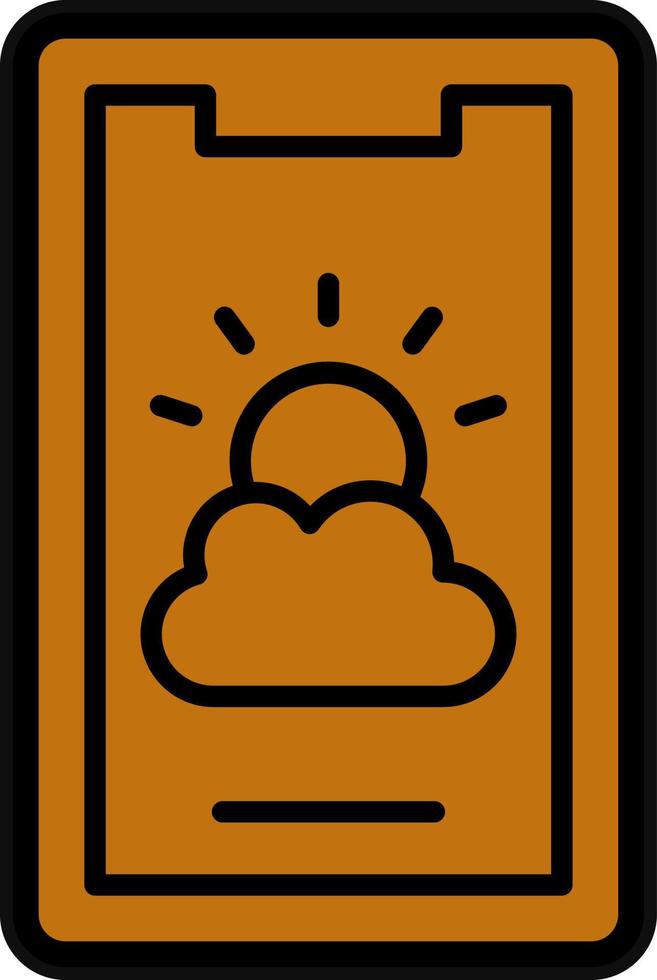 Mobile Weather Vector Icon Design