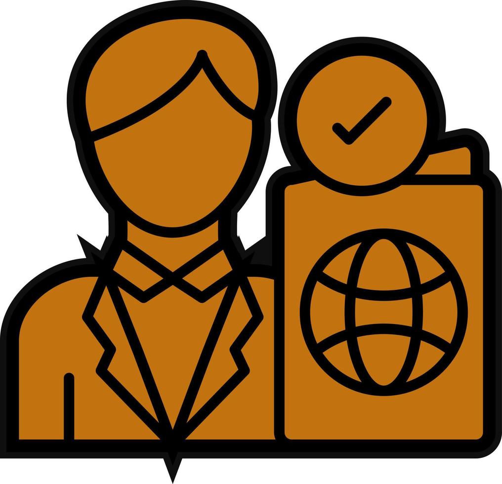 Passport Control Vector Icon Design