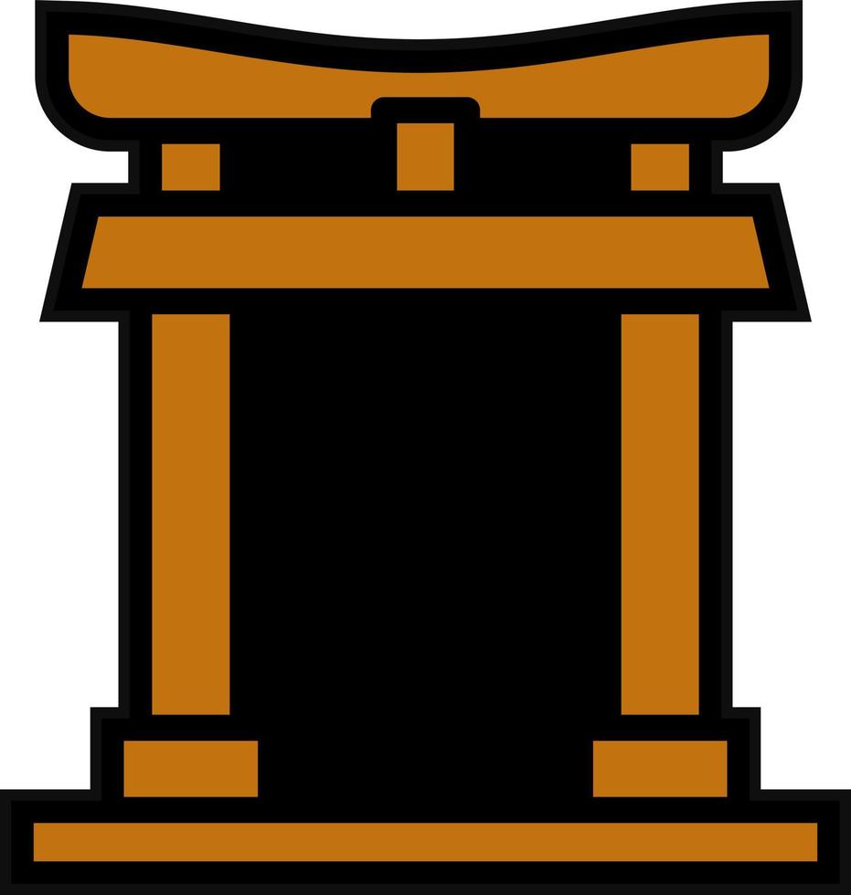 Torii Gate Vector Icon Design