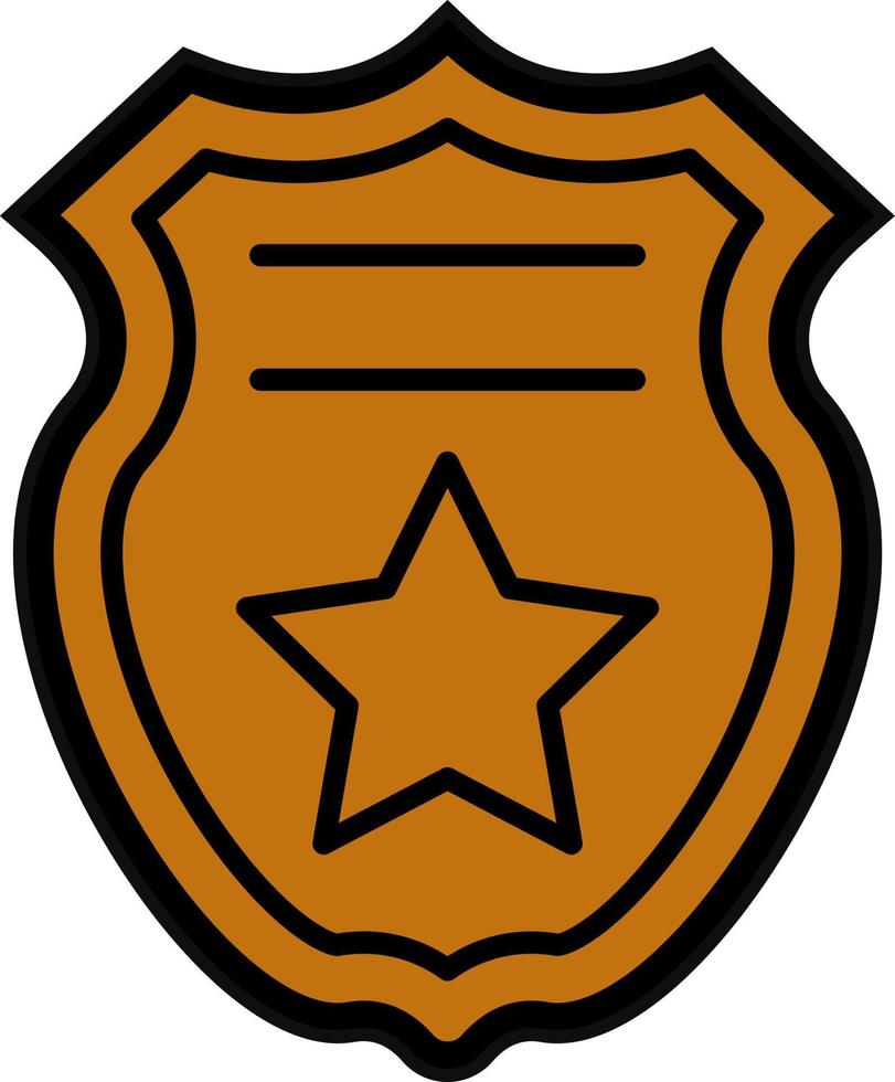 Police Badge Vector Icon Design