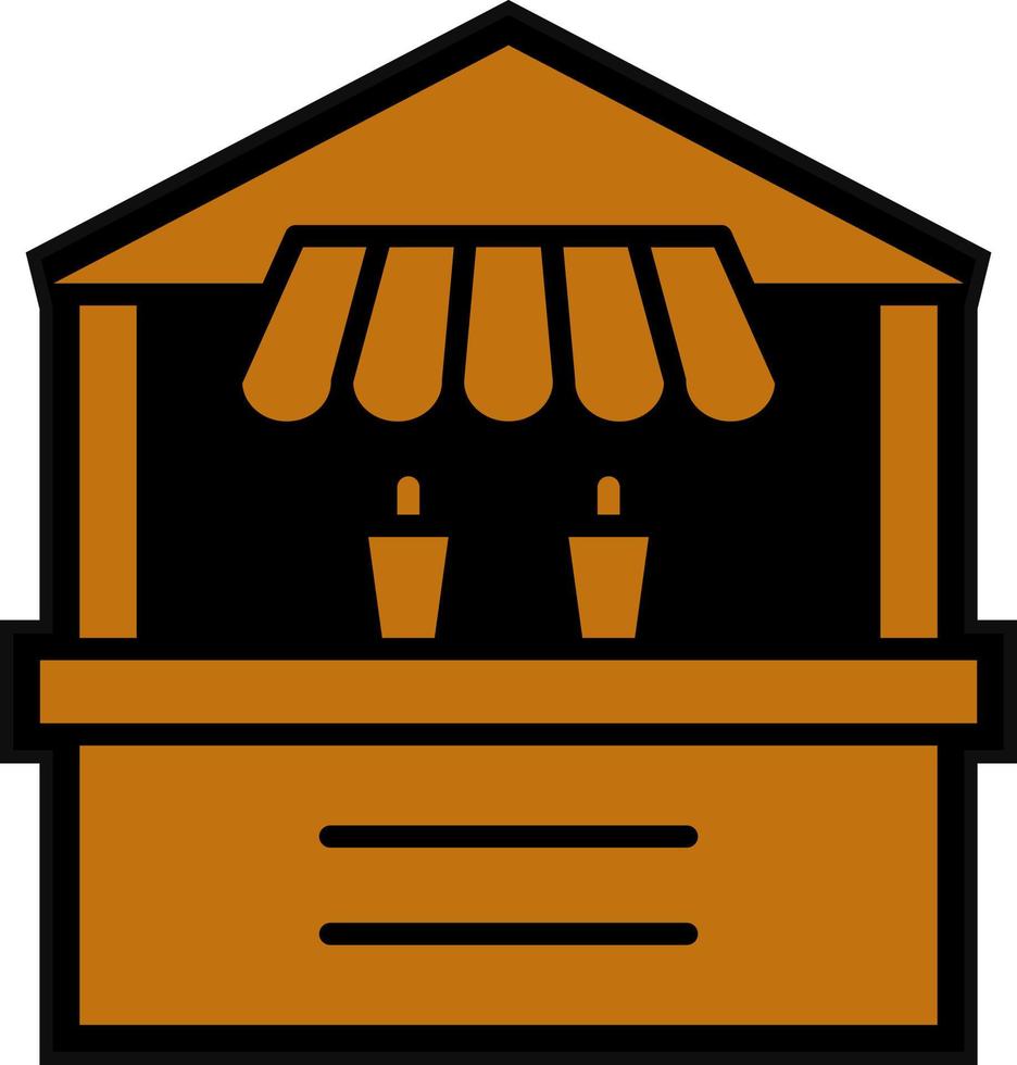 Beverage Stall Vector Icon Design