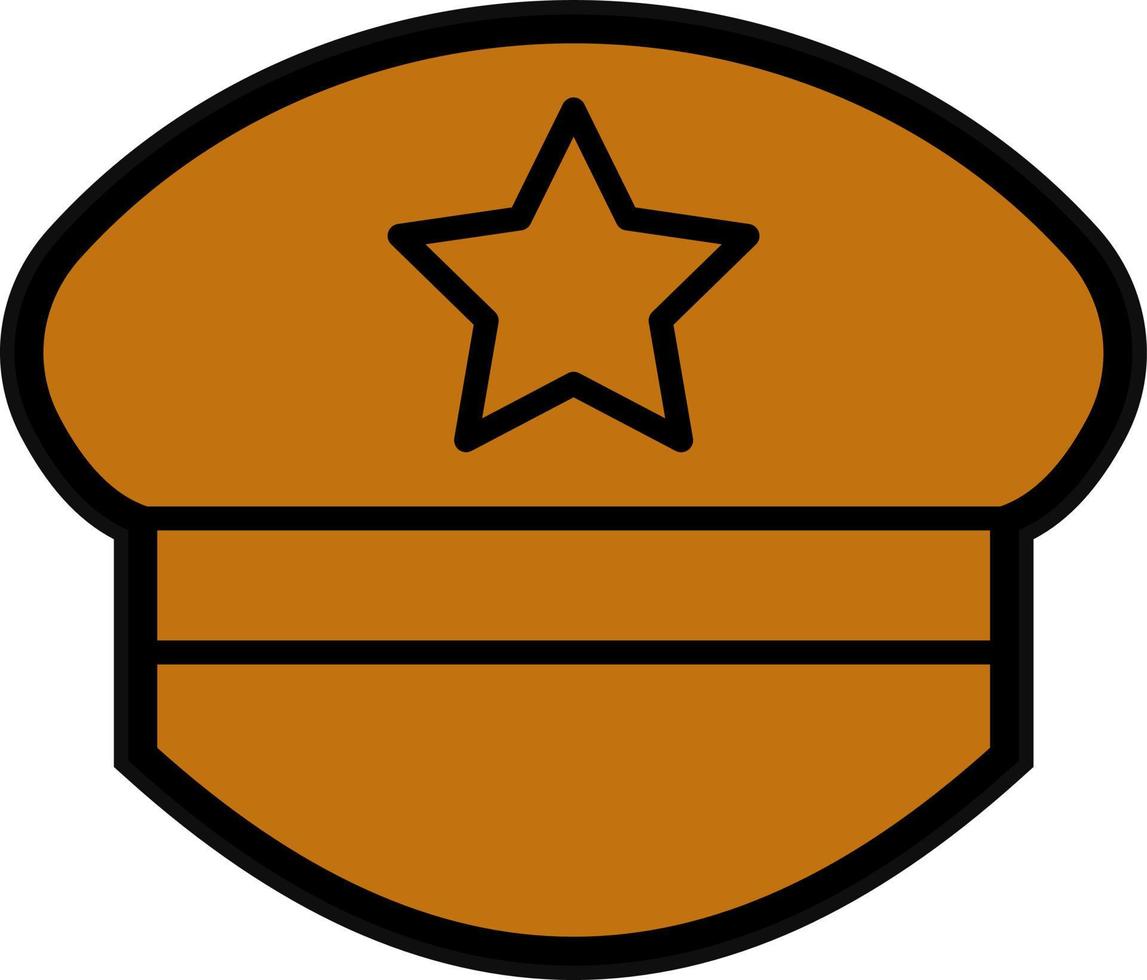 diseño de icono de vector de sombrero de policía