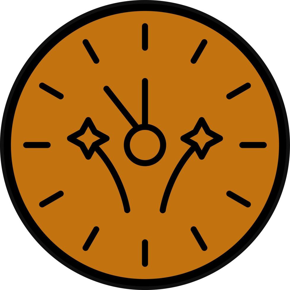 diseño de icono de vector de reloj de año nuevo