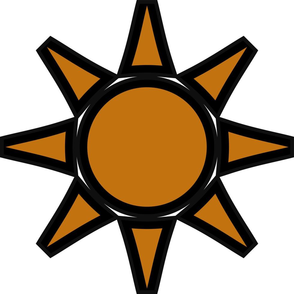 diseño de icono de vector de sol