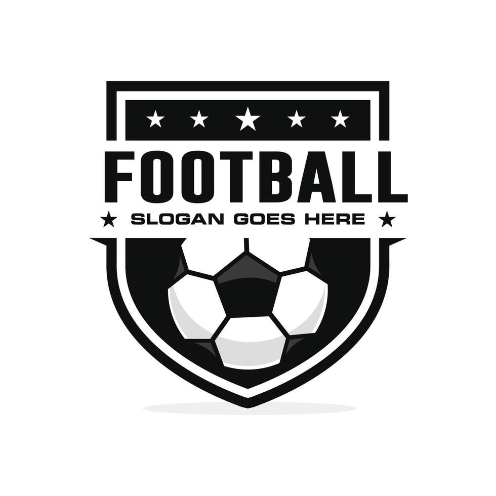 Football logo design vector illustration