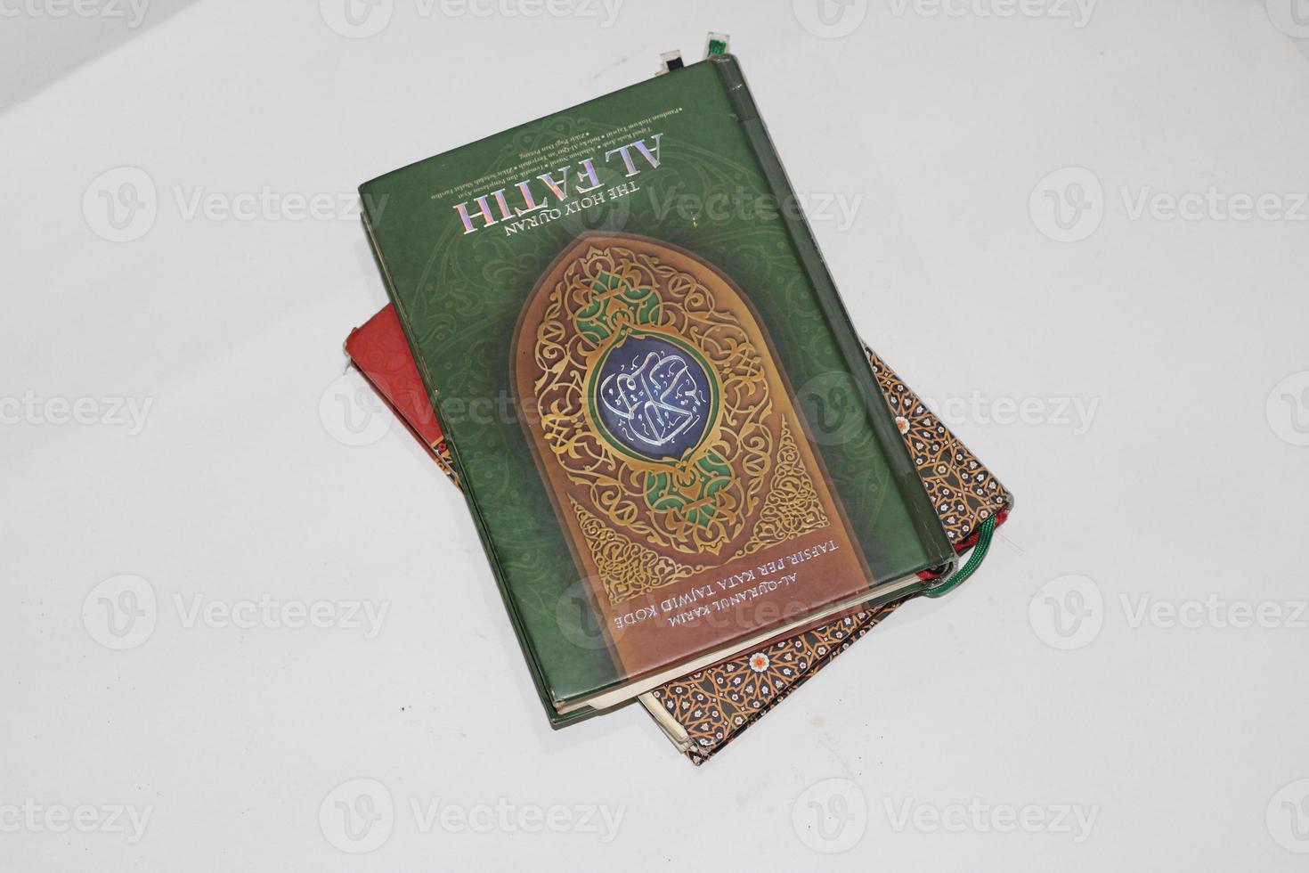 photo of quran with white background