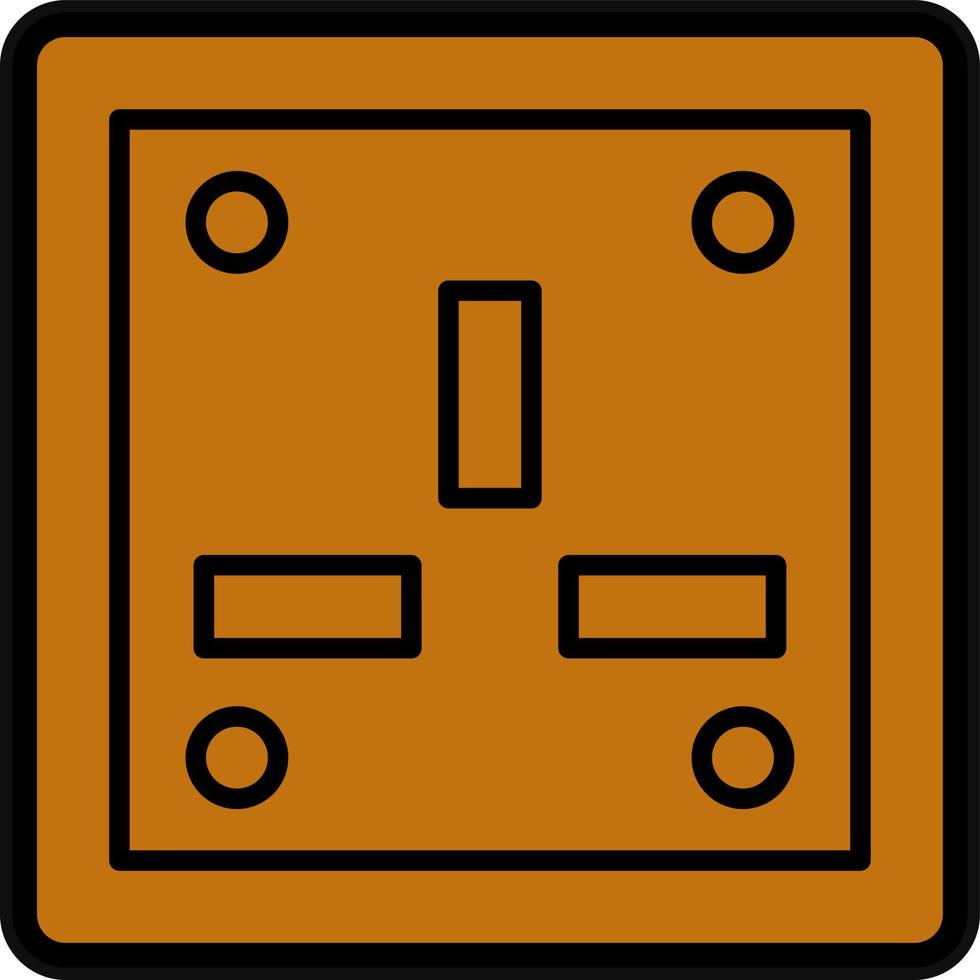 Wall Socket Vector Icon Design