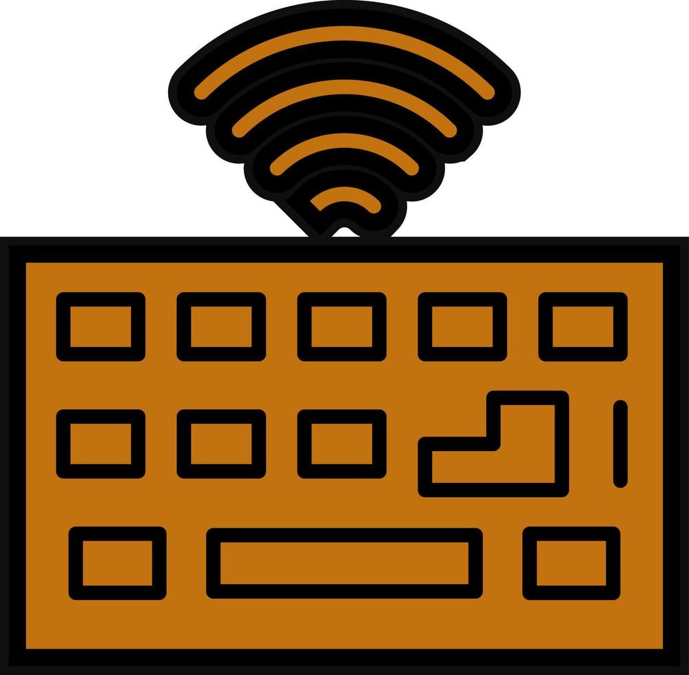 Wireless Keyboard Vector Icon Design