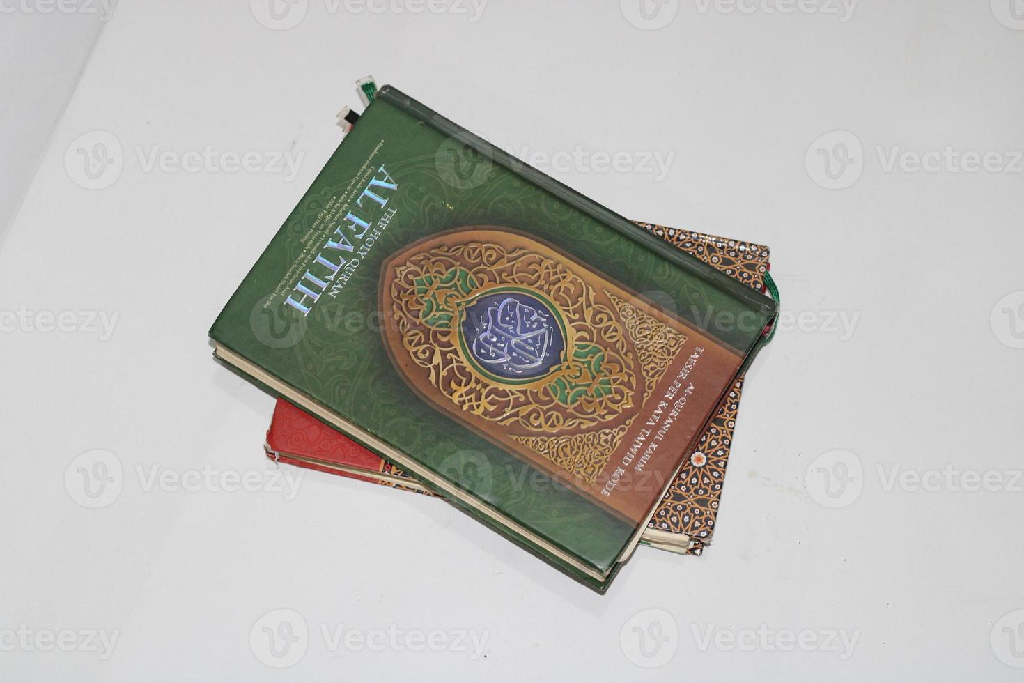 photo of quran with white background