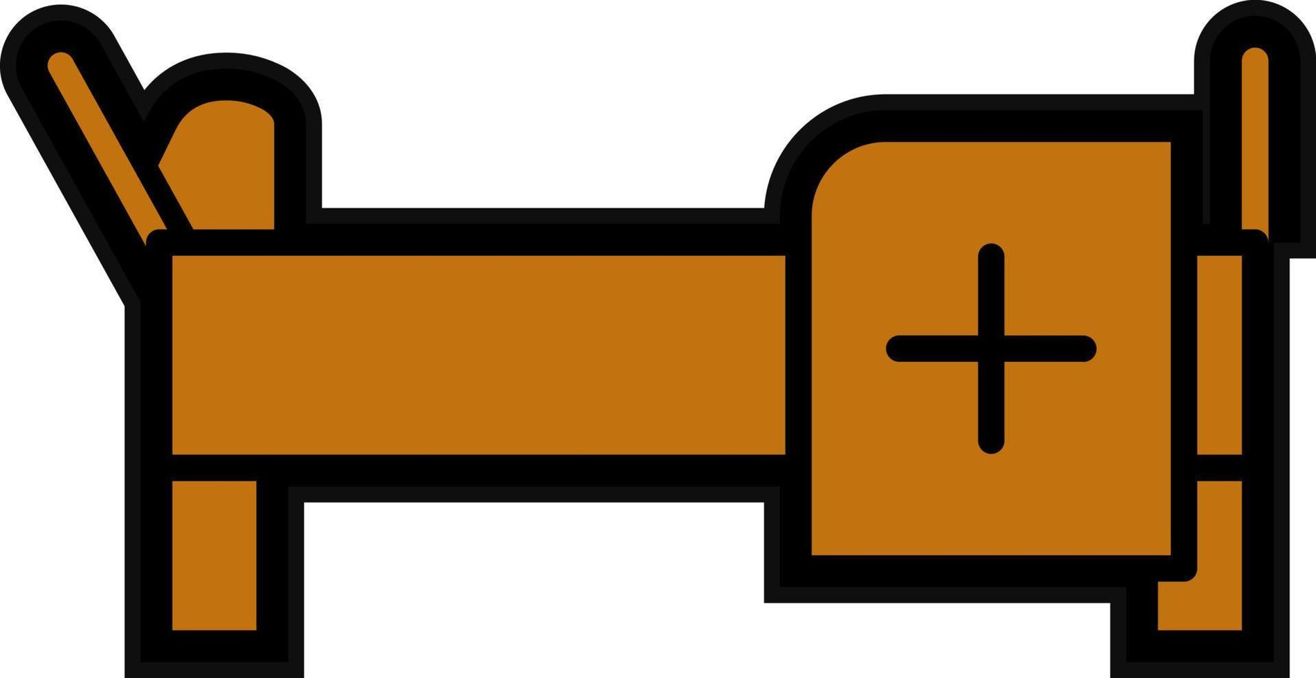 Hospital Bed Vector Icon Design