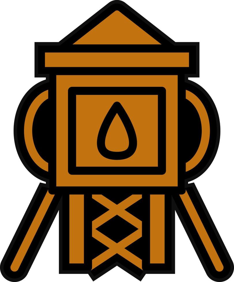 Water Tower Vector Icon Design