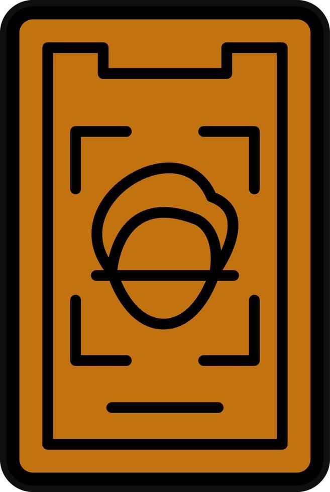 Mobile Face Scan Vector Icon Design