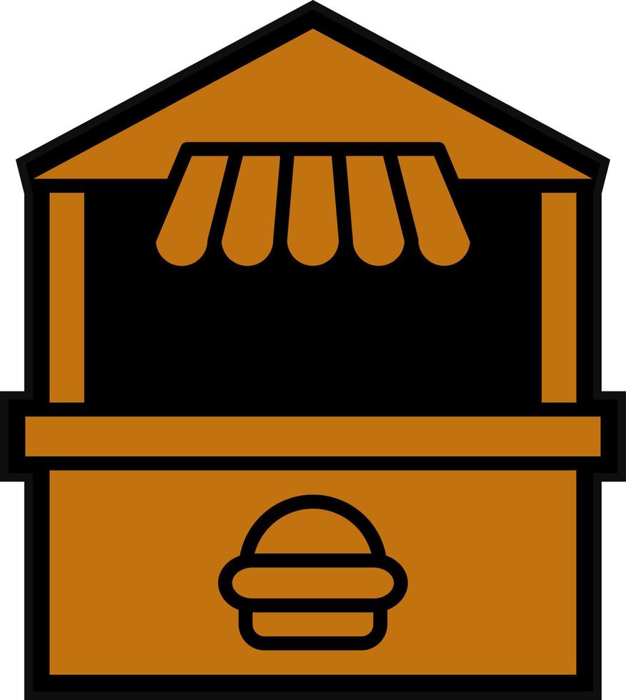 Burger Cart Vector Icon Design