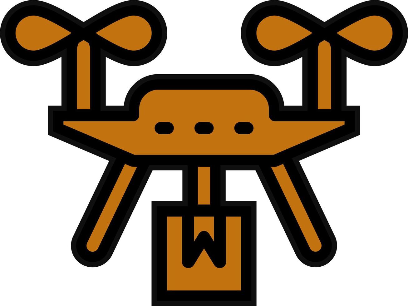 Drone Delivery Vector Icon Design