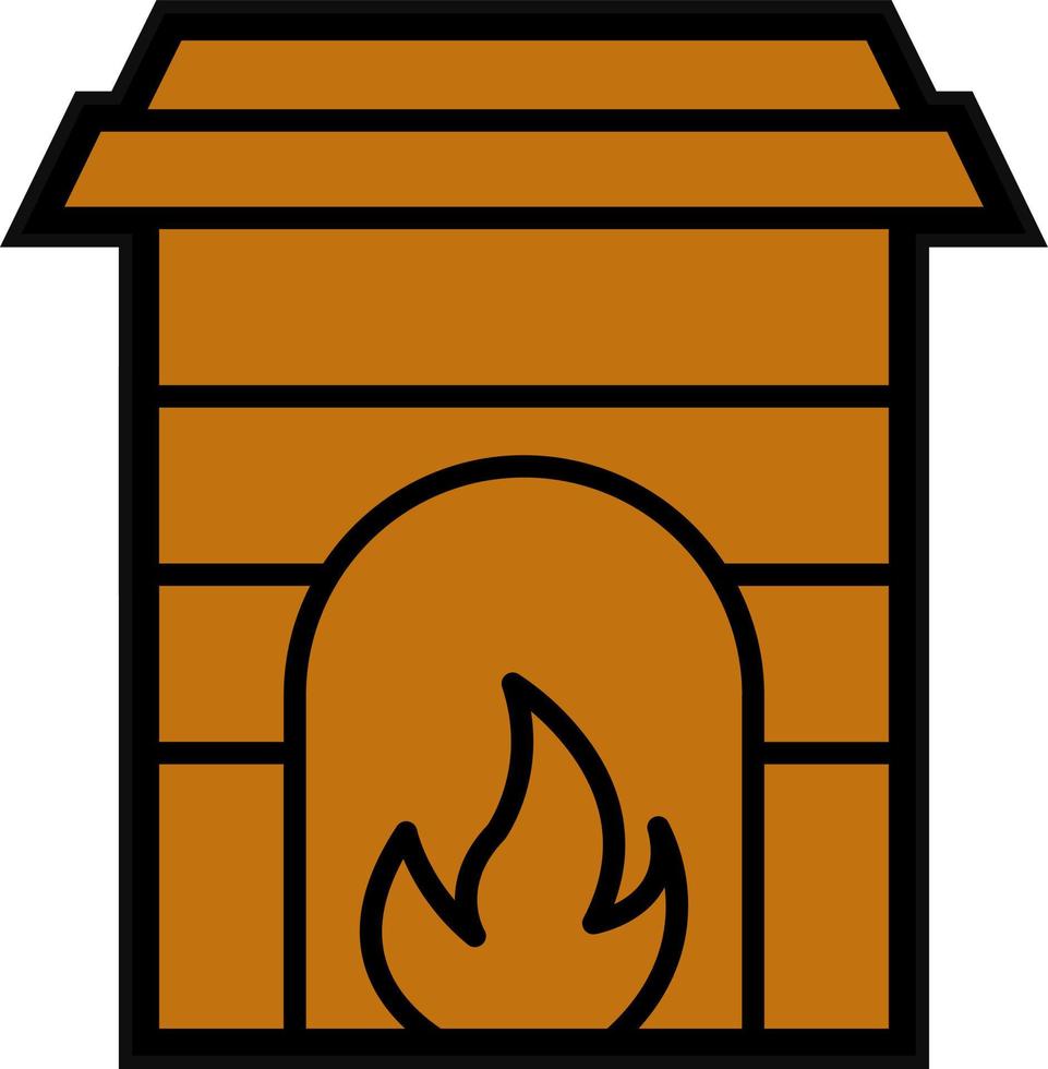 Fireplace Vector Icon Design