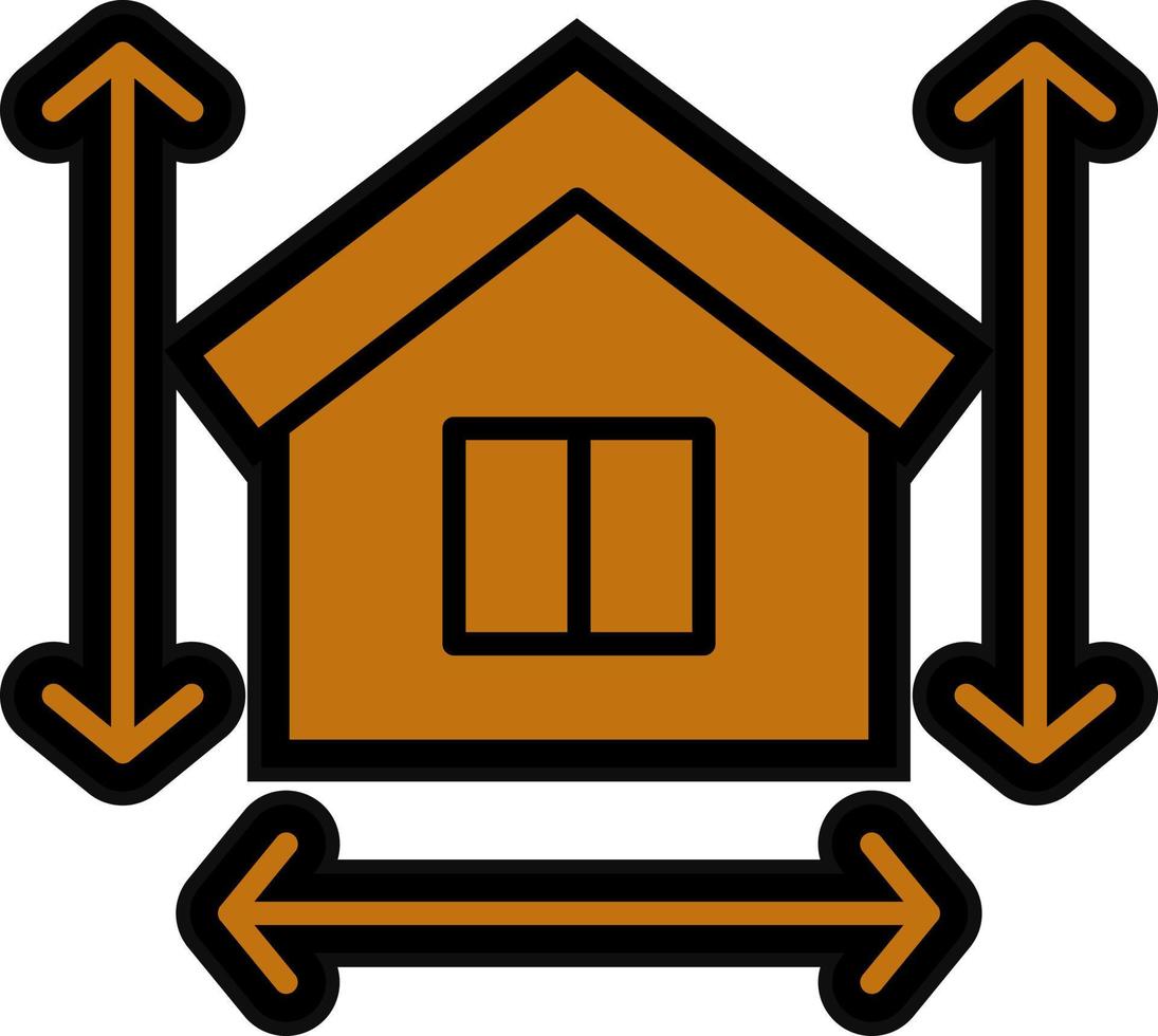 House Measurement Vector Icon Design