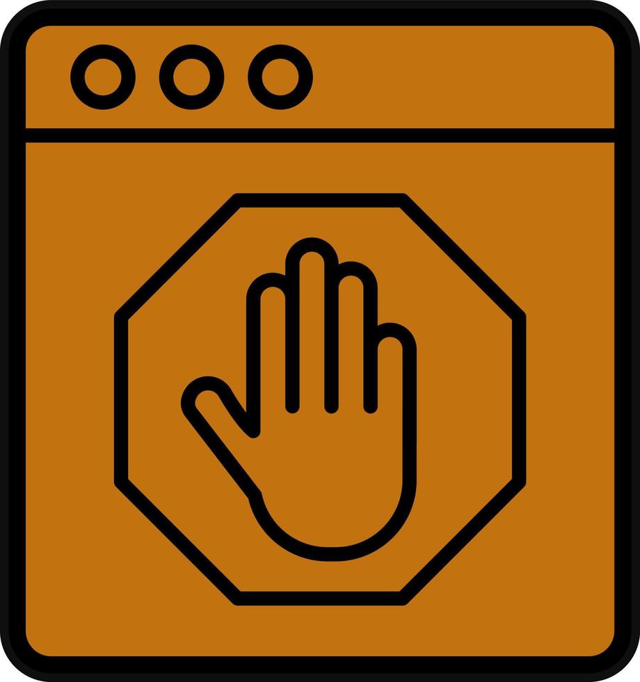 AD Blocker Vector Icon Design