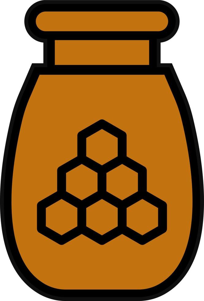Honey Jar Vector Icon Design