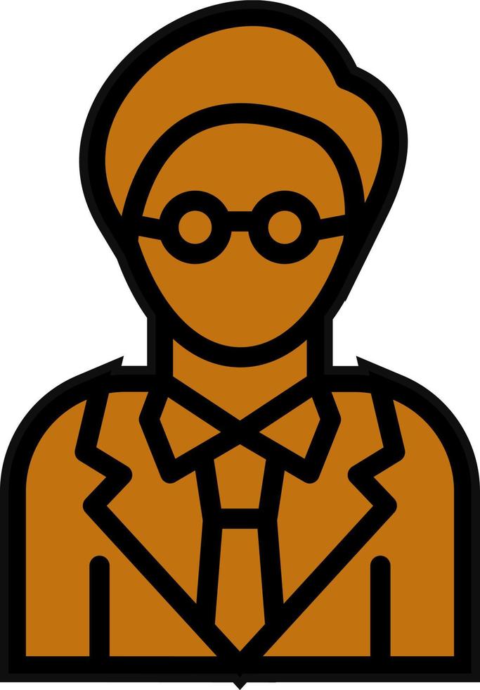Male Professor Vector Icon Design