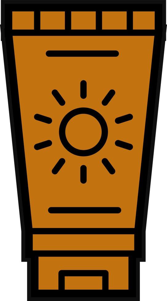 Sun Cream Vector Icon Design