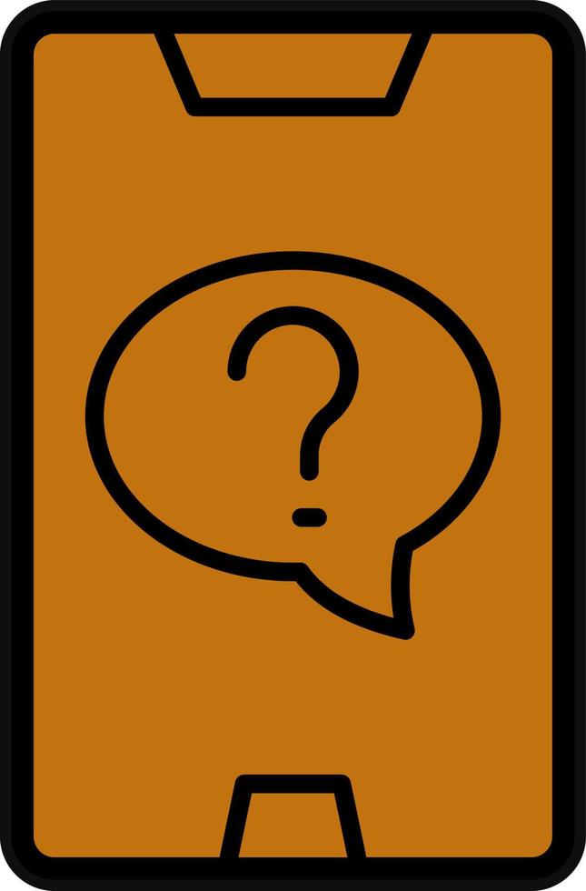 Online Question Vector Icon Design