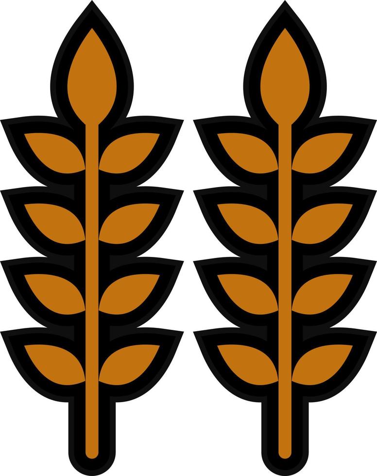trigo plantación vector icono diseño