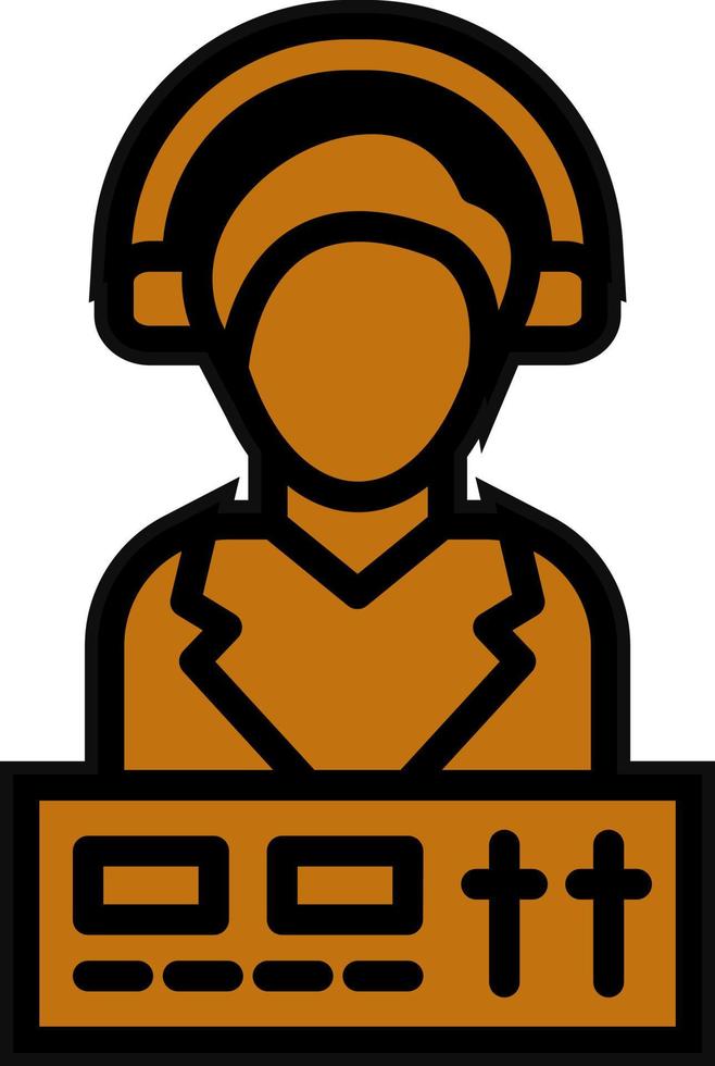 diseño de icono de vector de DJ