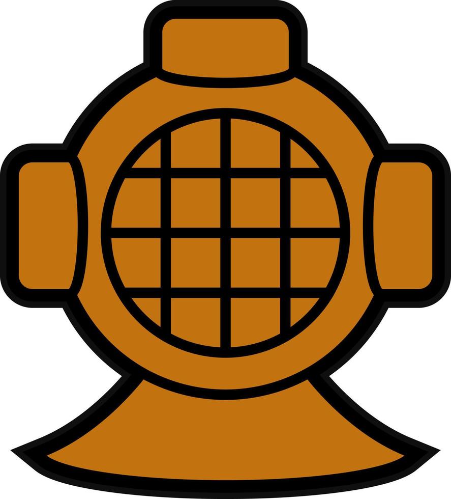 diseño de icono de vector de casco de buceo