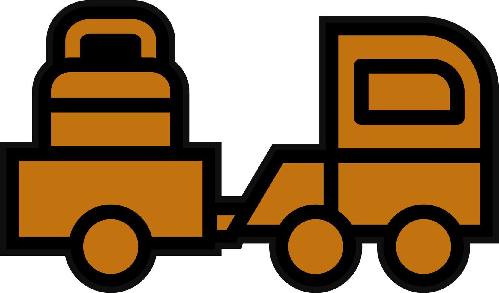 Baggage Truck Vector Icon Design