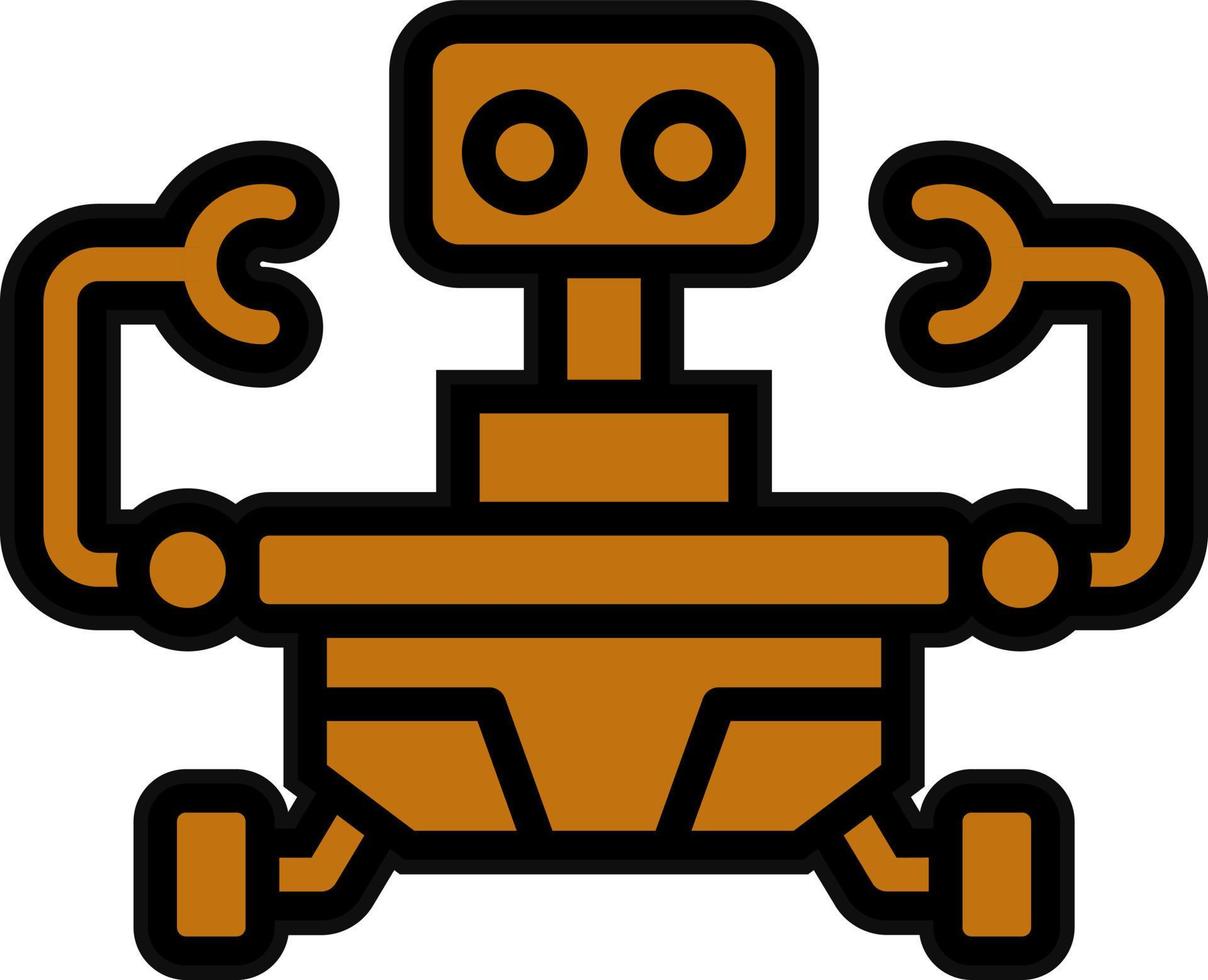 Space Robot Vector Icon Design