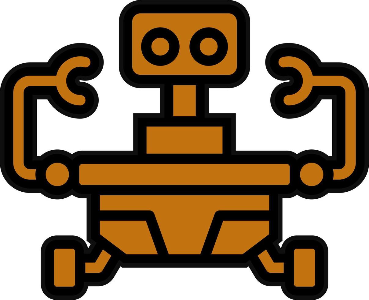 Space Robot Vector Icon Design