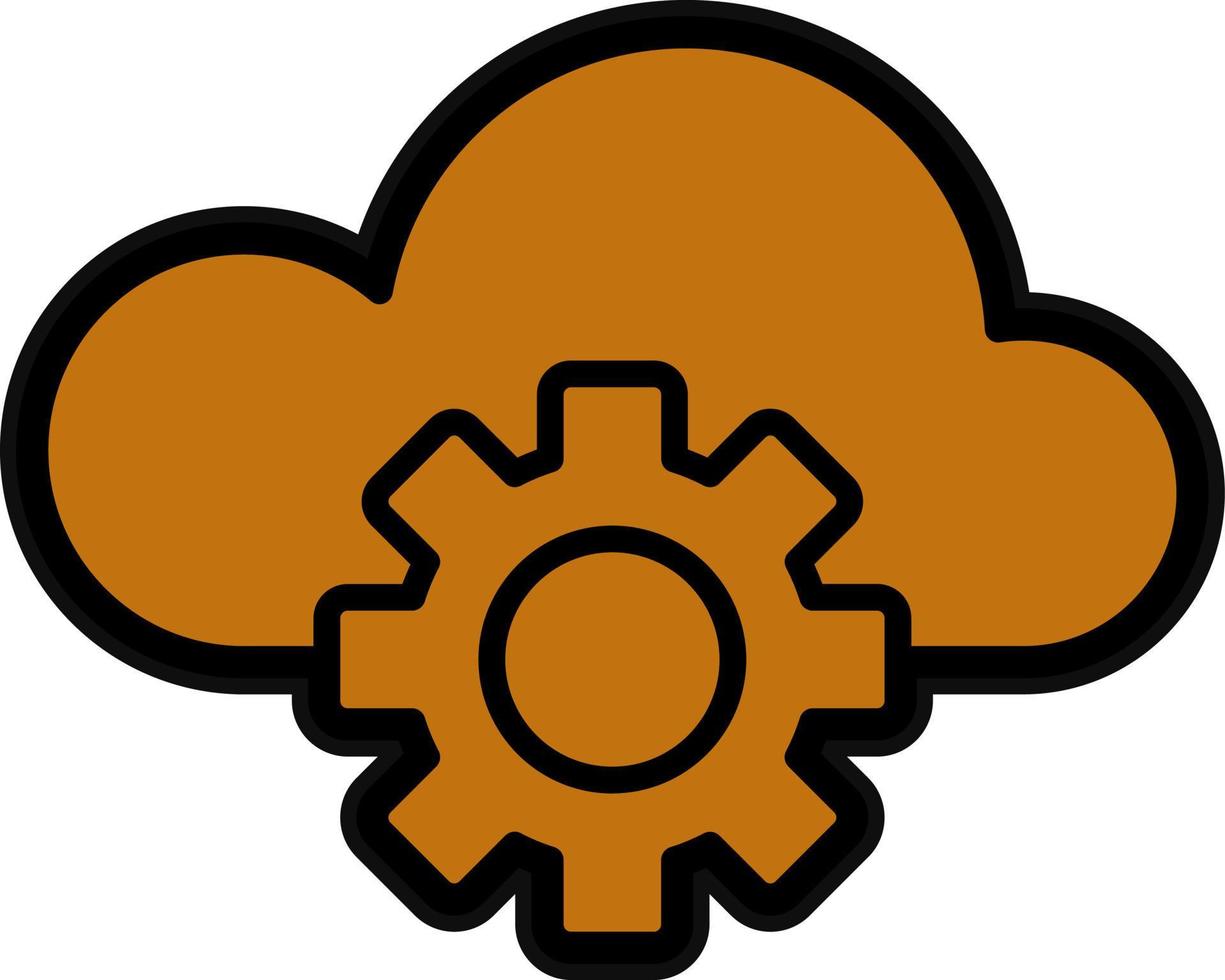 Cloud Settings Vector Icon Design
