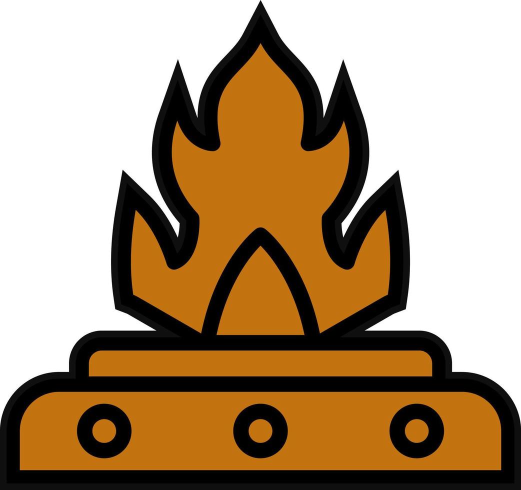 Oil Fire Vector Icon Design