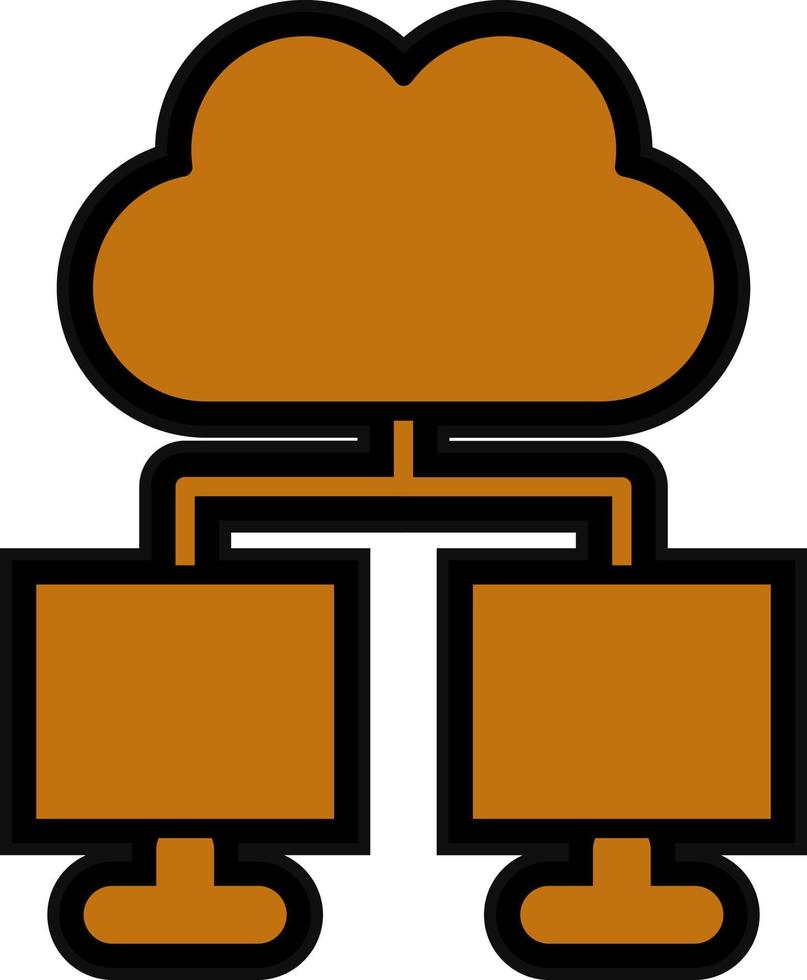 diseño de icono de vector de computación en la nube