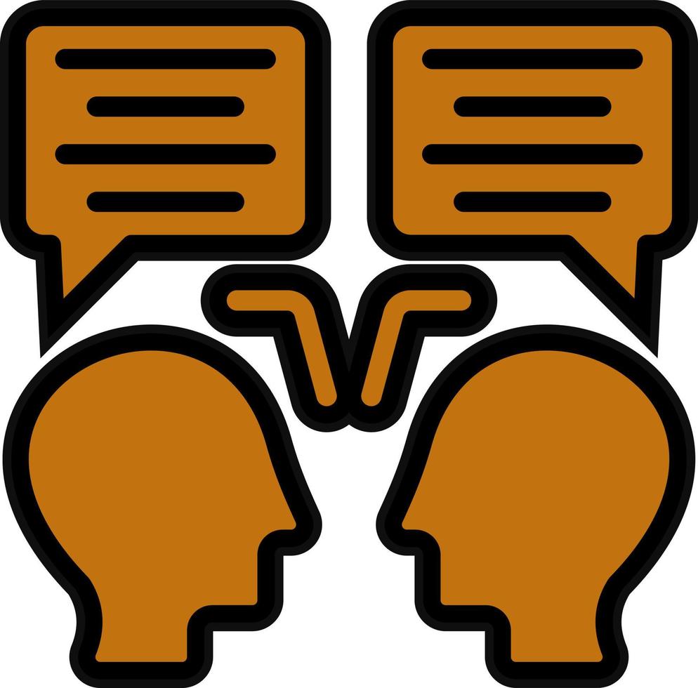 Face to Face Talk Vector Icon Design