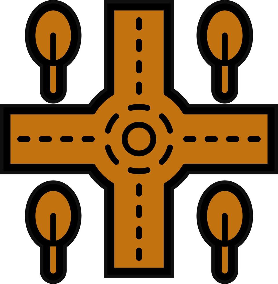 Crossroad Vector Icon Design