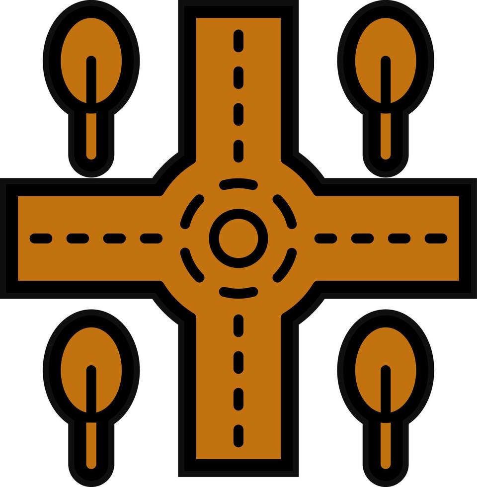 Crossroad Vector Icon Design