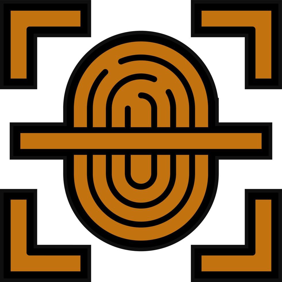Fingerprint Scan Vector Icon Design