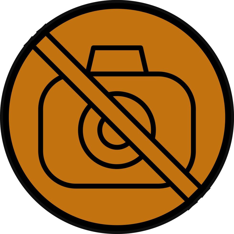 No Camera Vector Icon Design