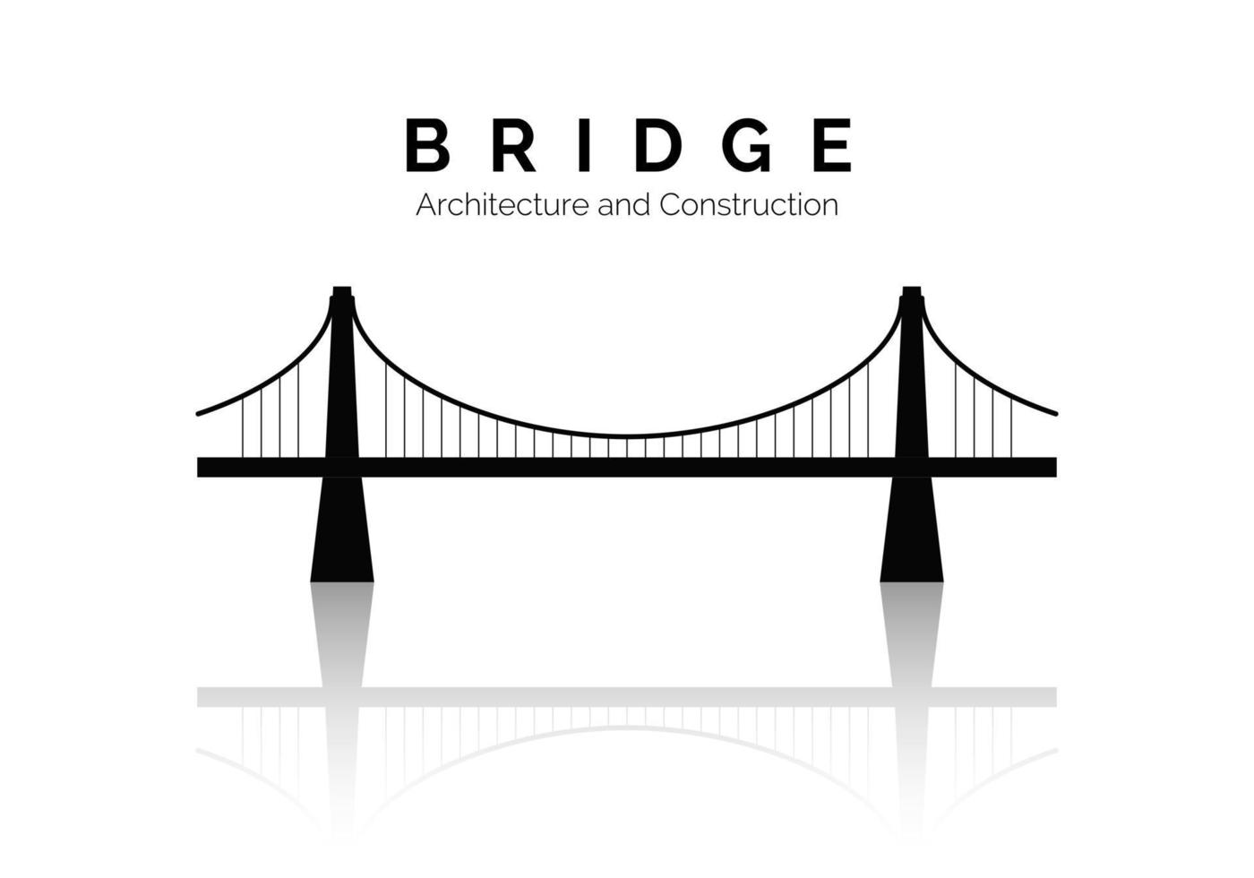 puente icono. puente arquitectura y construcciones moderno edificio conexión. vector ilustración