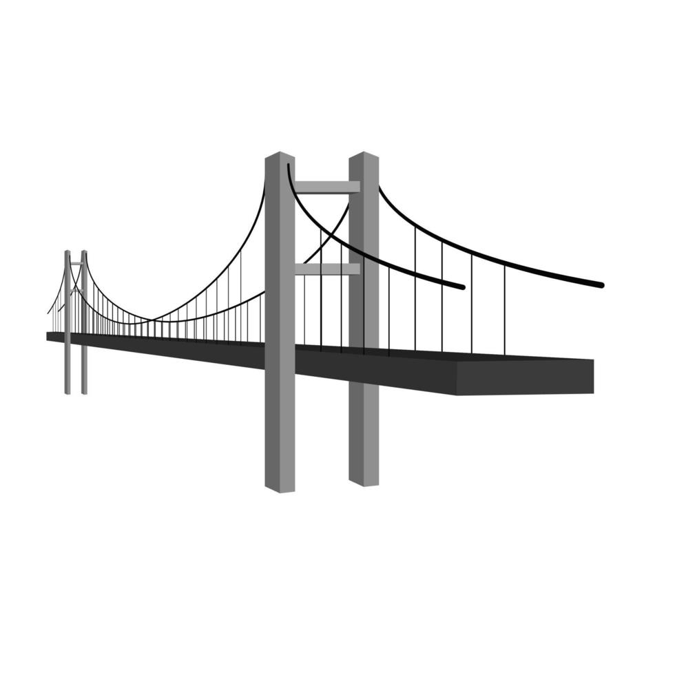 Bridge icon or simple logo. Bridge architecture and constructions. Modern building connection. Vector illustration