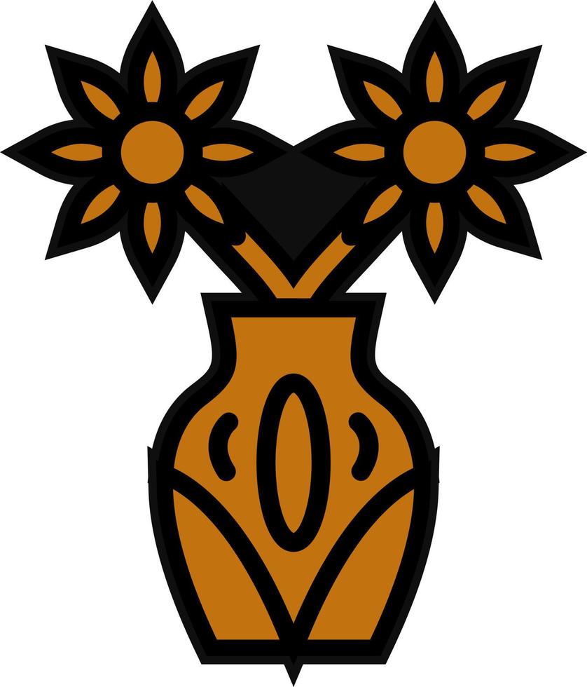 diseño de icono de vector de florero