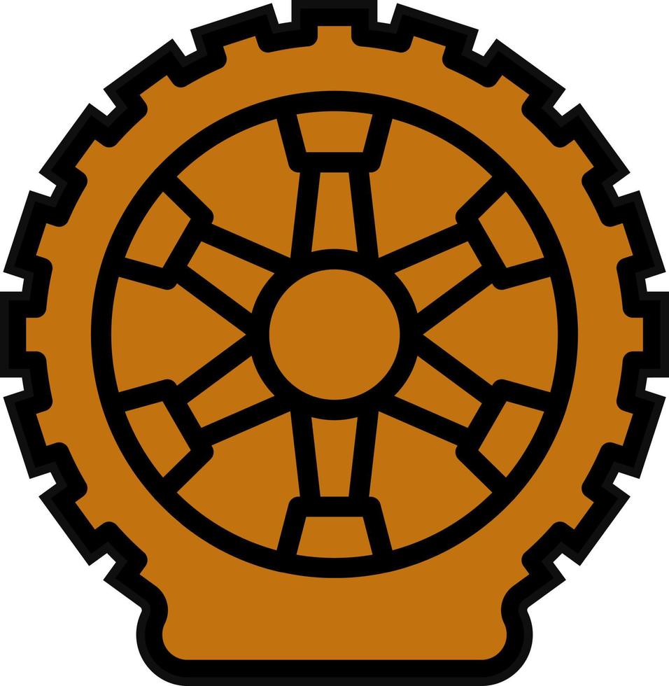 Flat Tire Vector Icon Design