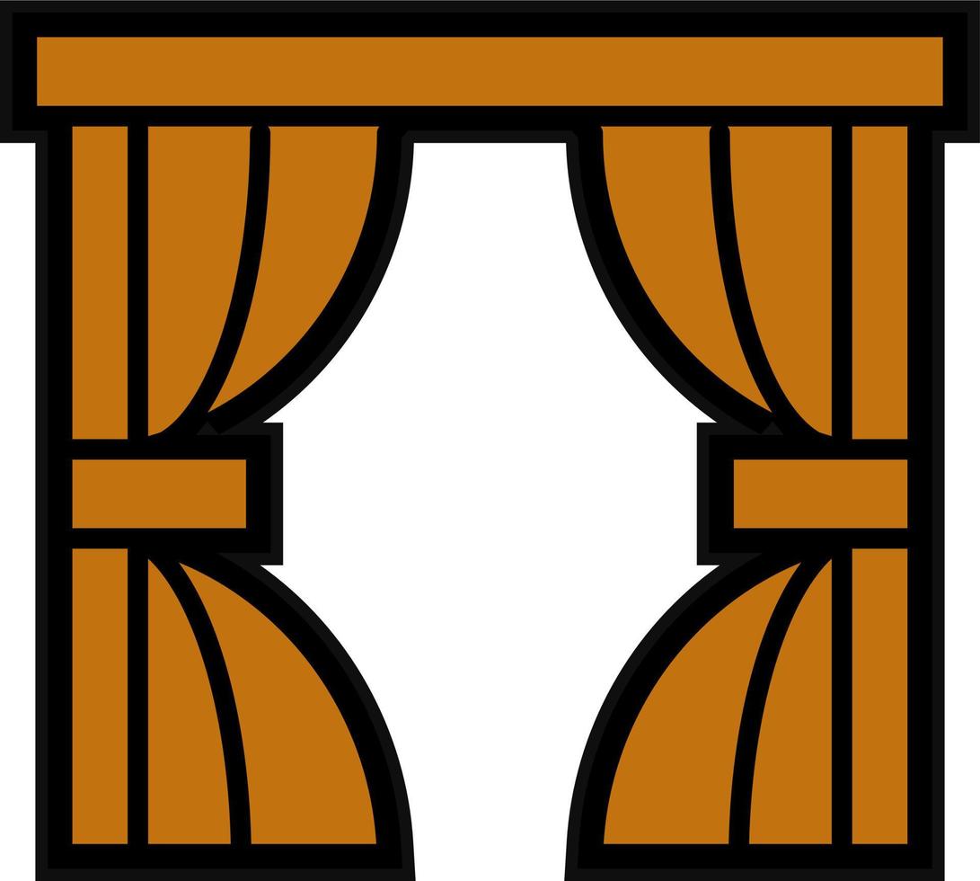 Curtains Vector Icon Design