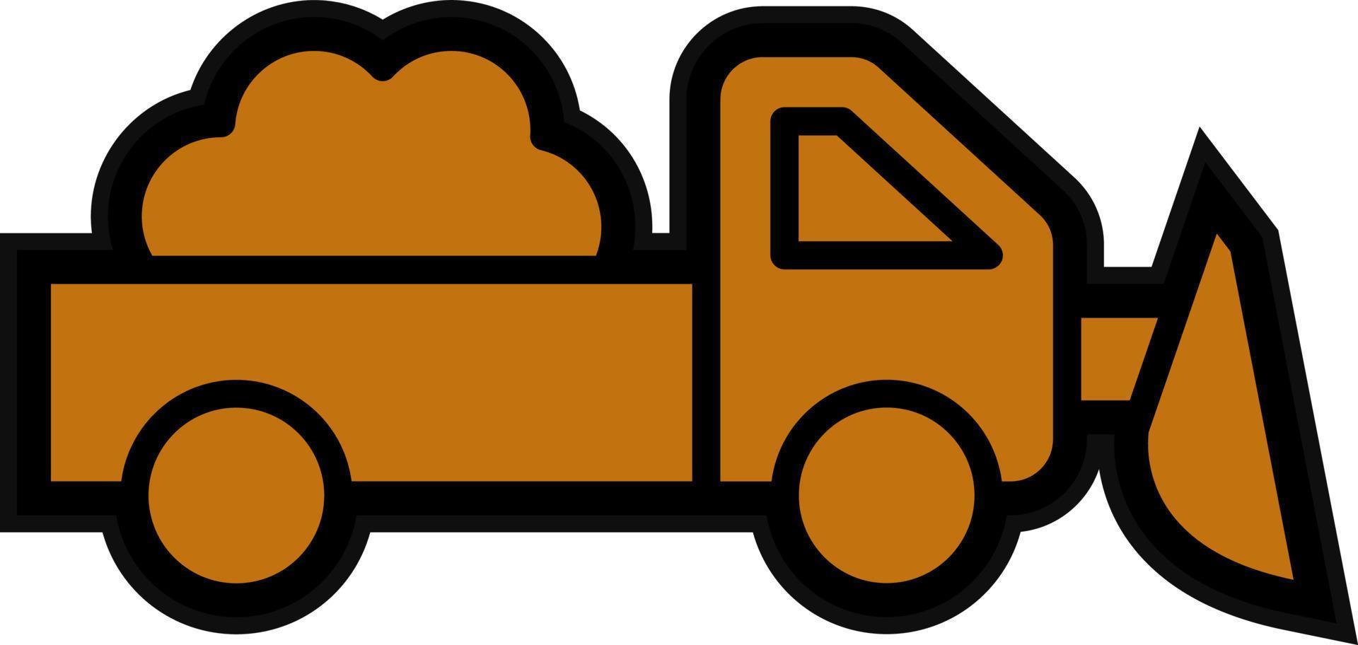 Snowplow Vector Icon Design