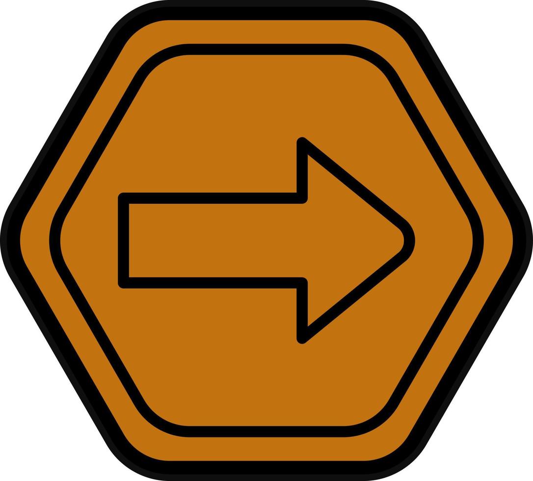 One Way Vector Icon Design