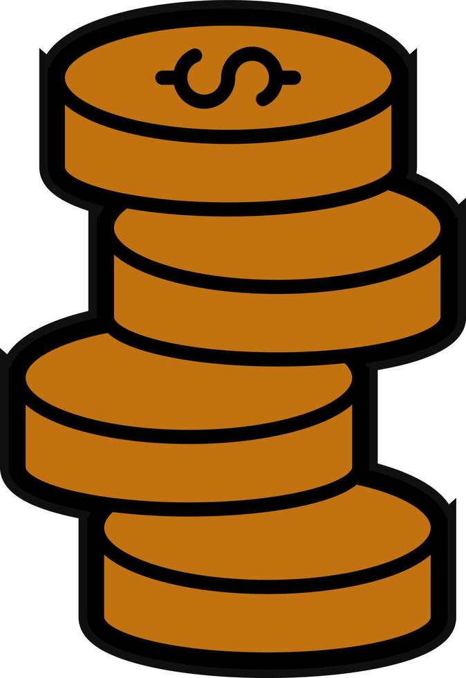 Stack Of Coins Vector Icon Design